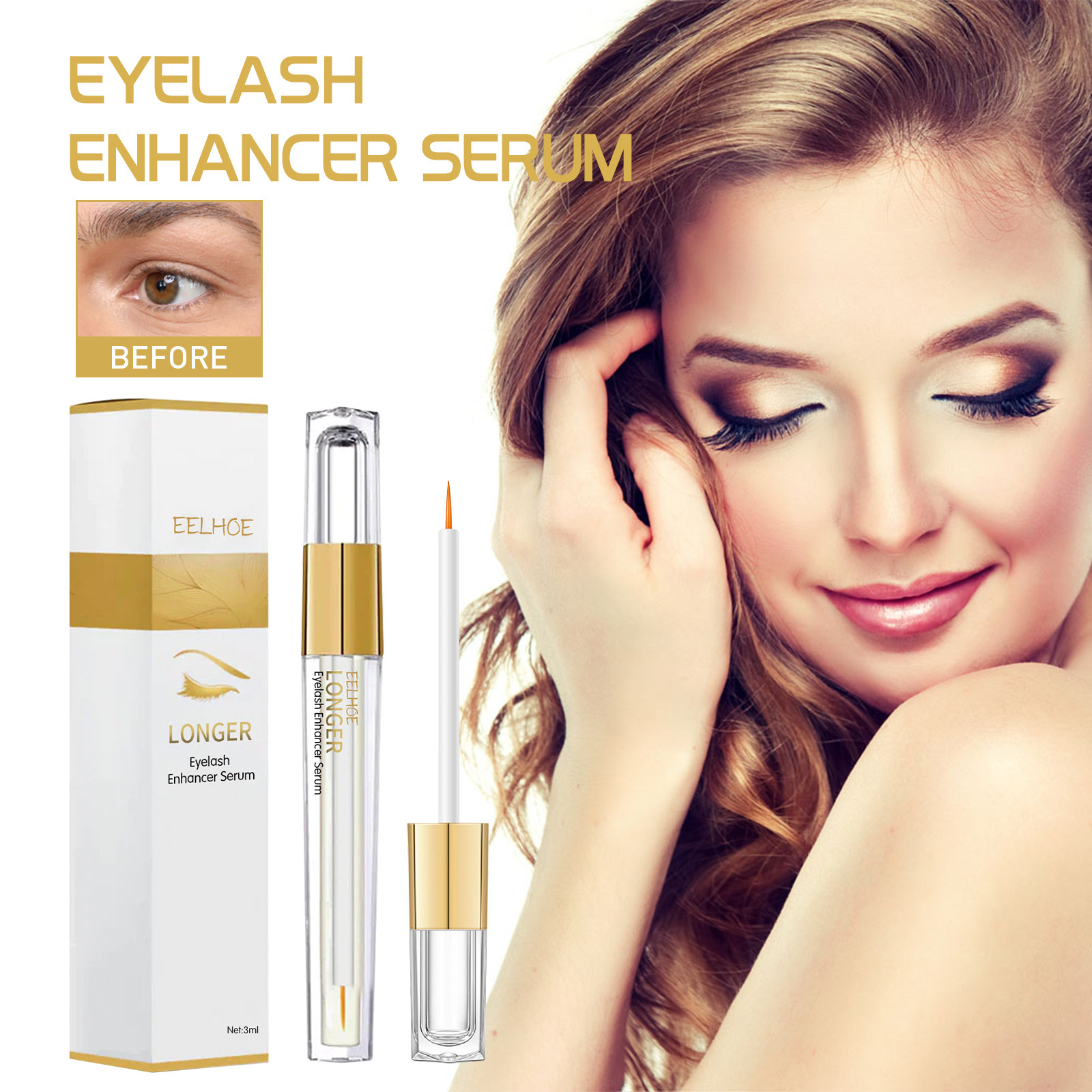 Lifted Nutrition & Fitness Reviews - Eelhoe 3ml Eyelash Growth Serum Eyelash