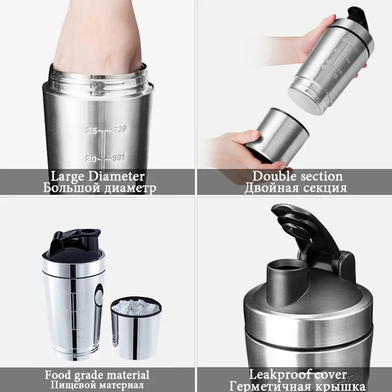 Stainless Steel Protein Shaker – обзор и цена Fitness Nutrition Protein