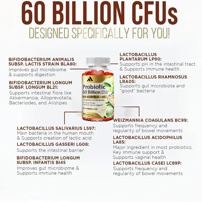 Each Serving Contains 60 Billi – обзор и цена Probiotic 60 Billion
