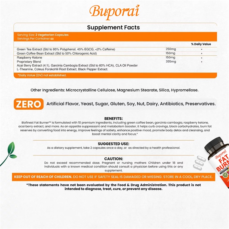 Fat Burner Supplement - Boosts – обзор и цена Green Tea Extract Fat